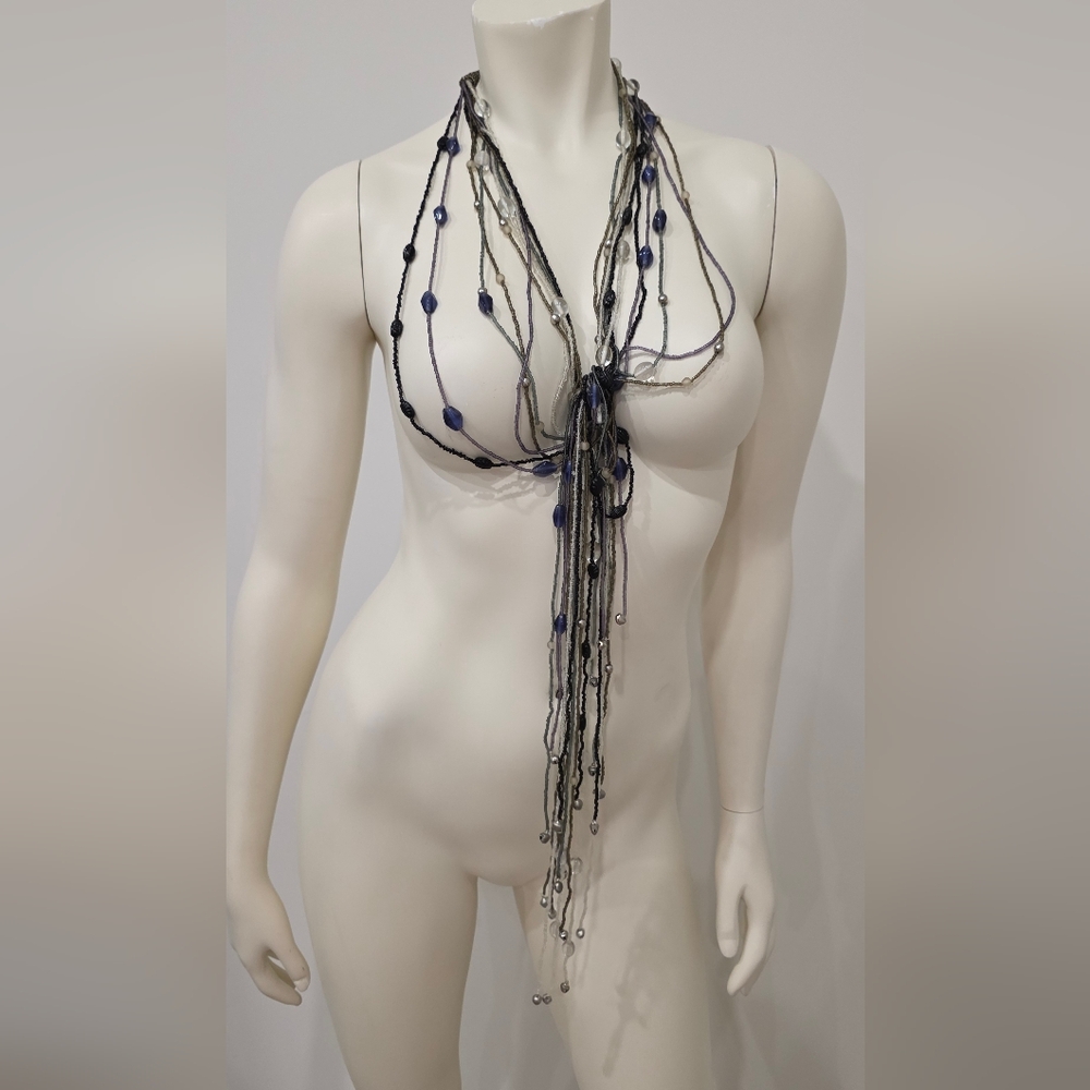 Transformer Beaded Scarf Necklace Or Belt
